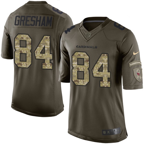 Men's Elite Jermaine Gresham Nike Jersey Green - #84 Salute to Service NFL Arizona Cardinals